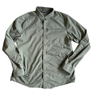 Men’s Arc’Teryx Kaslo Green Snap Long Sleeve  Outdoor Performance Shirt Size XL